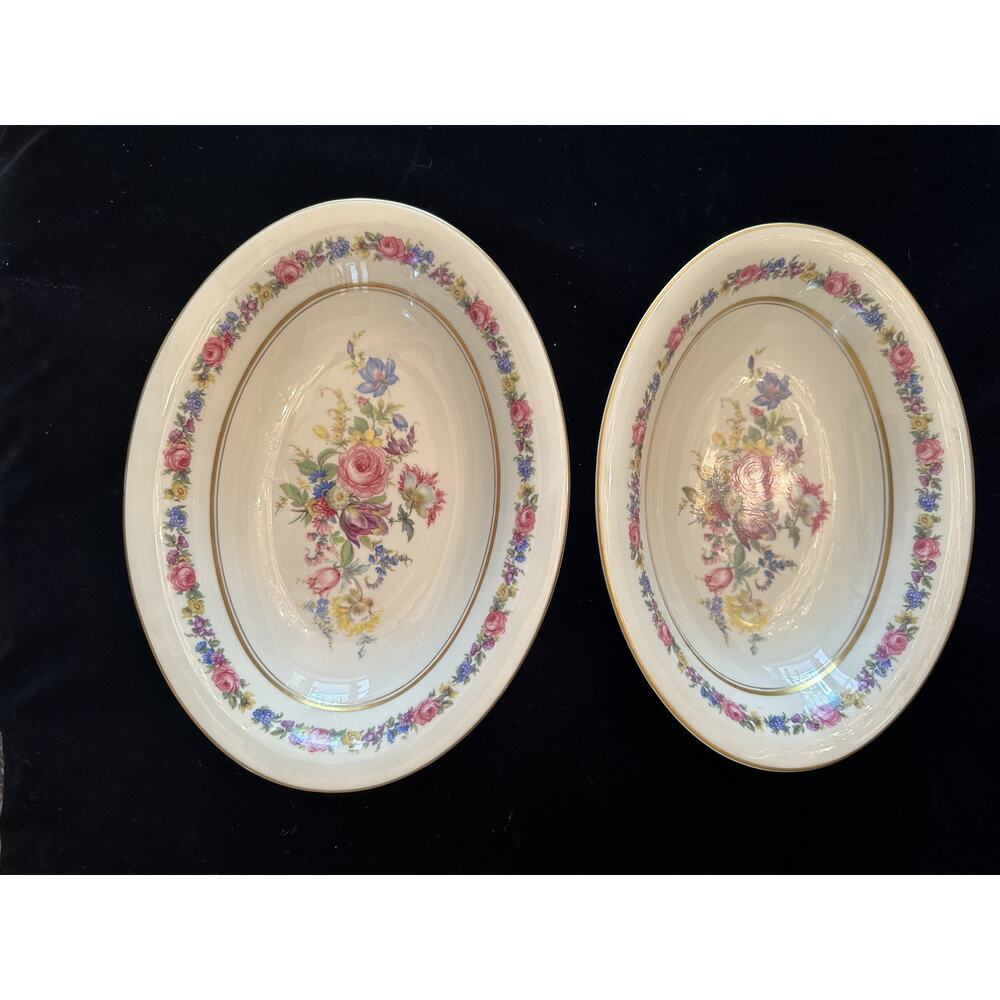 Castleton Manor Oval 11" vegetable bowls lot of 2 USA